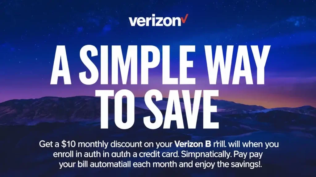 Verizon auto pay discount with a credit card