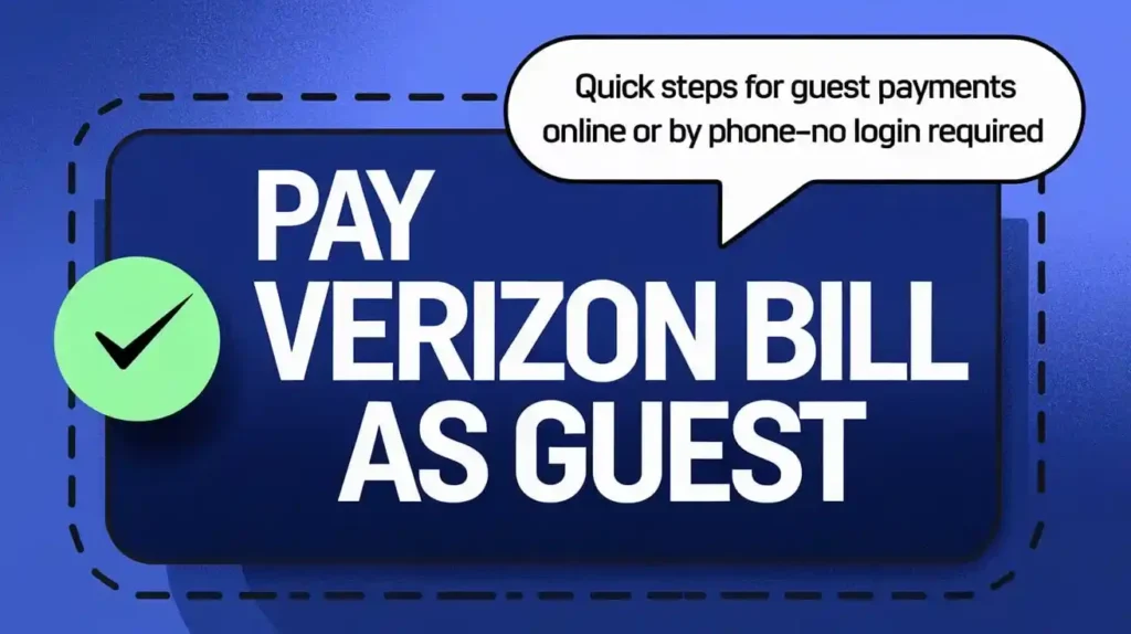 Pay Verizon Bill as Guest